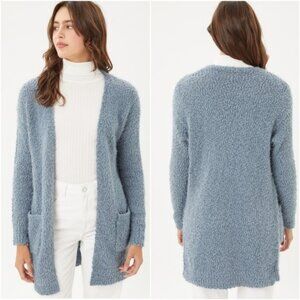 020 Cozy Ultra Soft Popcorn Eyelash Knitted Open From Cardigan